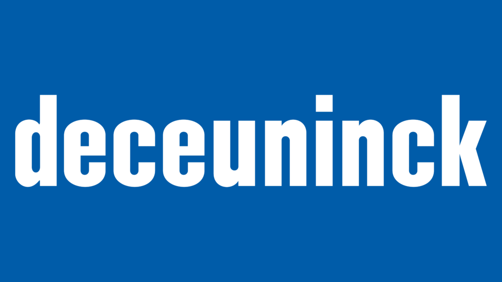 blue deceuninck logo with white company name