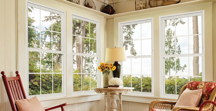 Silver Series Double Hung Window with Colonial Grids