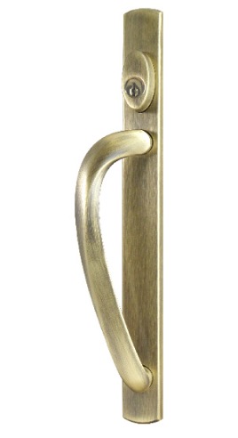 antique brass door handle and lock