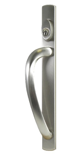 satin nickel door handle and lock
